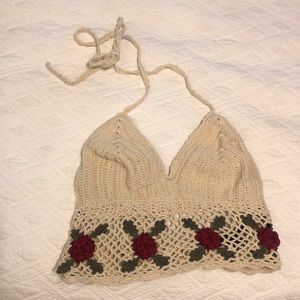 Crochet crop top. Great for festivals!